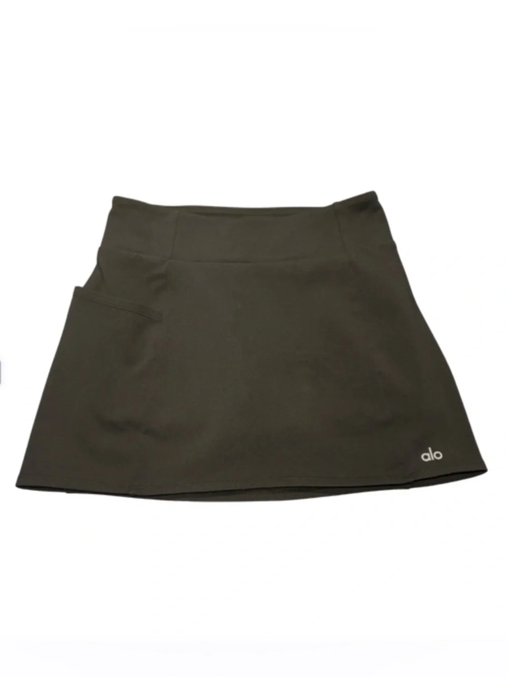 Alo Yoga Airbrush High-Waist Good Form Tennis Skirt Black SizeS Athleisure Skort - Picture 5 of 12